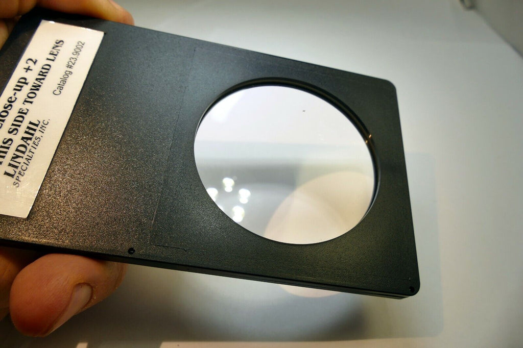 Close-up +2 Macro lens Filter drop in square 3X3" for Lindahl specialties