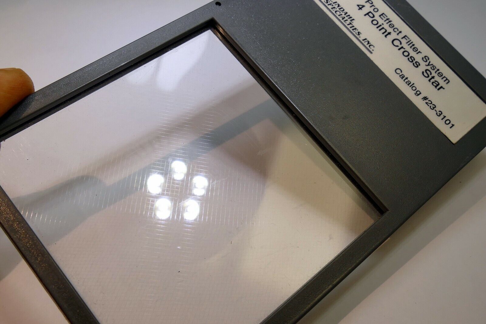 Lindahl 4-Point Cross Star CS Lens Filter drop in square 3X3" 23.3101