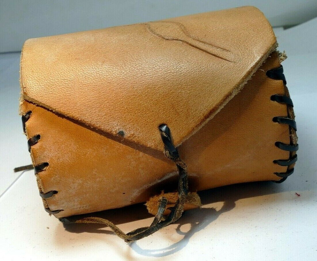 Handmade Hard lens case 2.5X3.5" 28mm f2.8 50mm f1.4 lens (wild west) leather