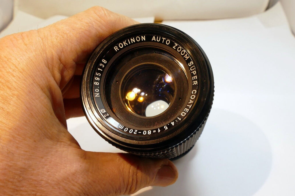 Rokinon 80-200mm f4.5 lens for Olympus OM with Haze (AS IS Parts or Repair)