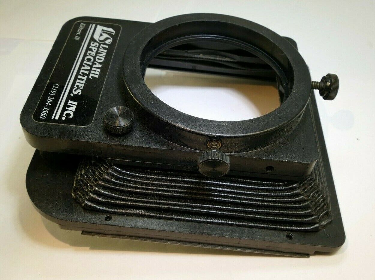 Lindahl Bellows lens Hood 31.1325 Bell-O-Shade Single 3X3 filter slot - AS found