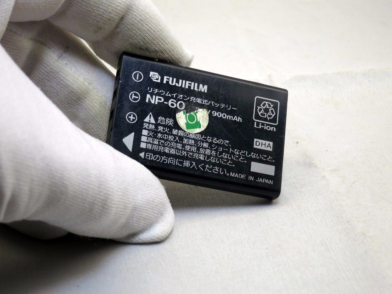 Used Fujifilm NP-60 battery original genuine Lithium-Ion 3.7V 900mAh For FinePIX