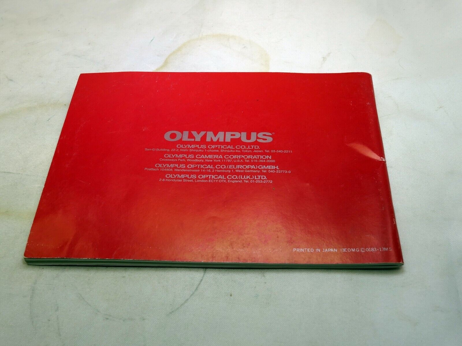 OLYMPUS OMG OM-G Camera Manual instructions Owner Guide Genuine