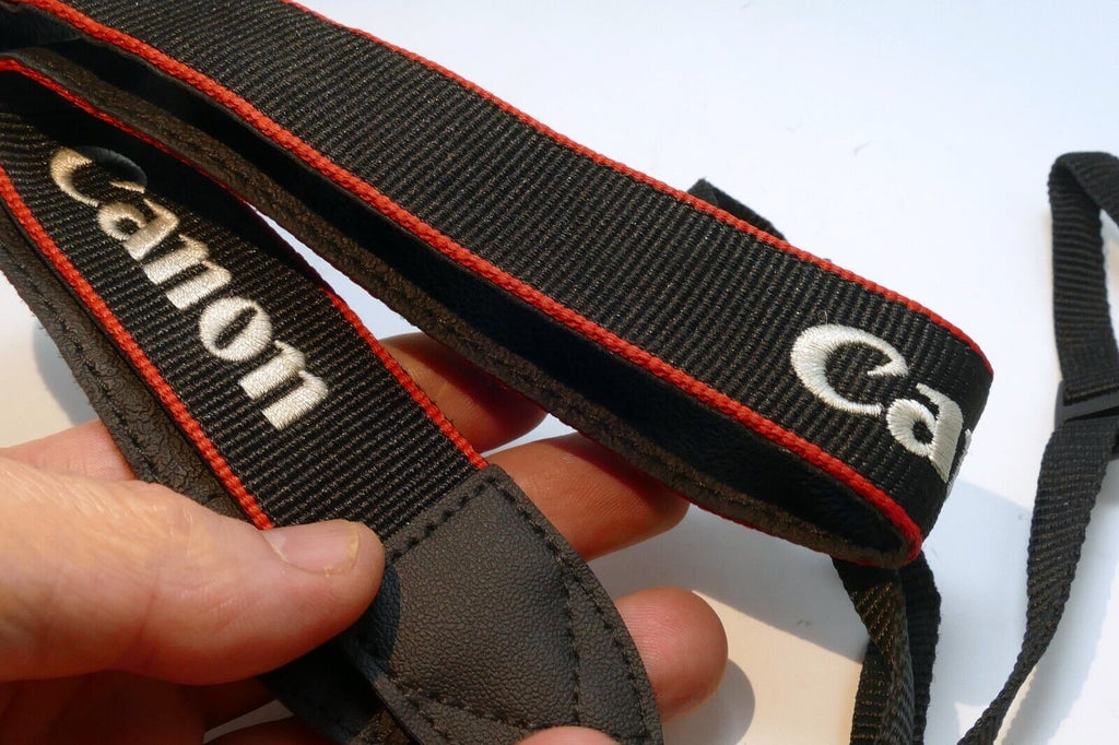 Canon EOS Digital Camera Neck Shoulder Strap Red - Black 3cm wide - Original