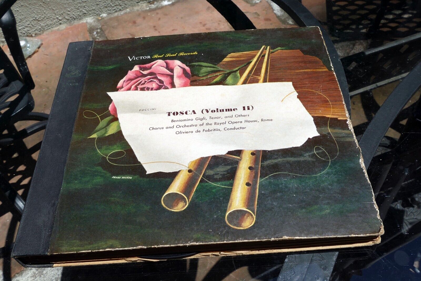 12" 78 RPM Record Set-(7)-Tosca Volume II-Puccini/Set DM-540/Gigli/Fabritiis