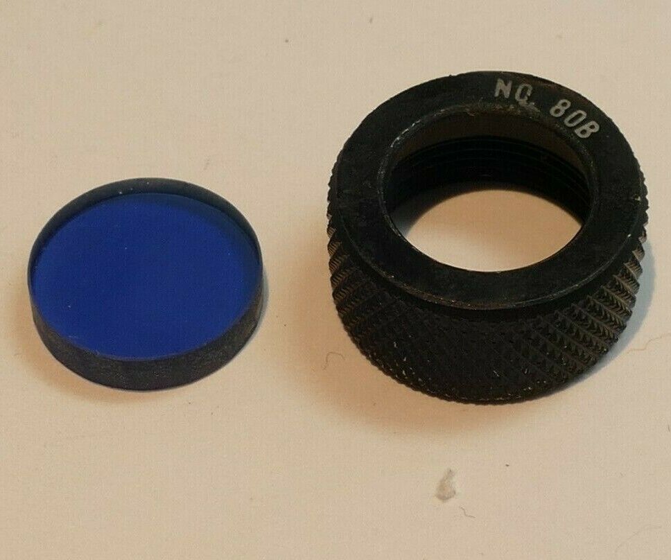 12mm threaded screw in Lens filter No 80B Blue cooling