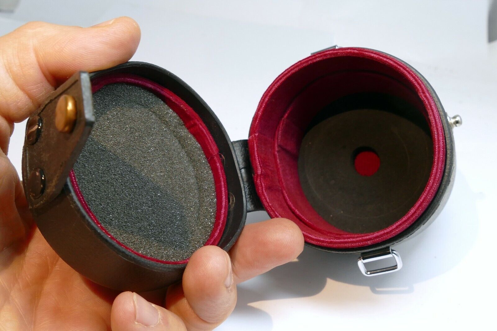 Konica Hexanon  28mm f3.5 AR empty  Hard case for lens genuine vintage