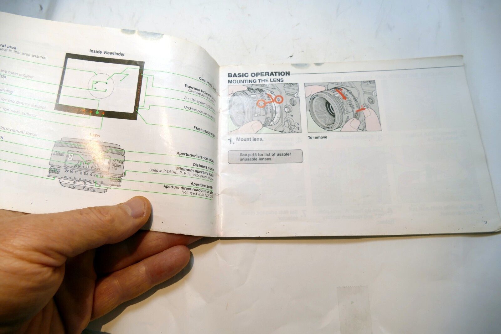 Nikon N2020 AF camera Instruction Guide Manual (missing cover) - OEM vintage