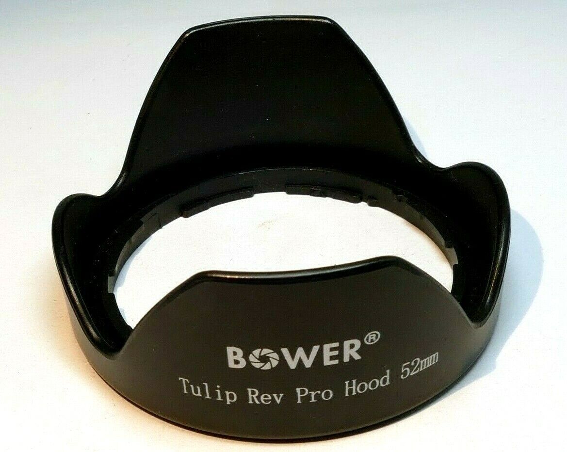Bower 52mm Lens Hood Tulip Rev Pro Shade Twist on type bayonet