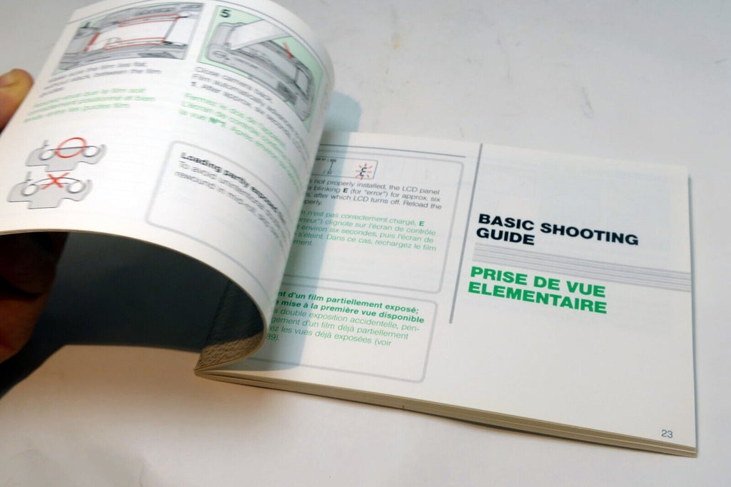 Nikon Zoom Touch 800 Film camera manual  Instruction Guide E English French Fr