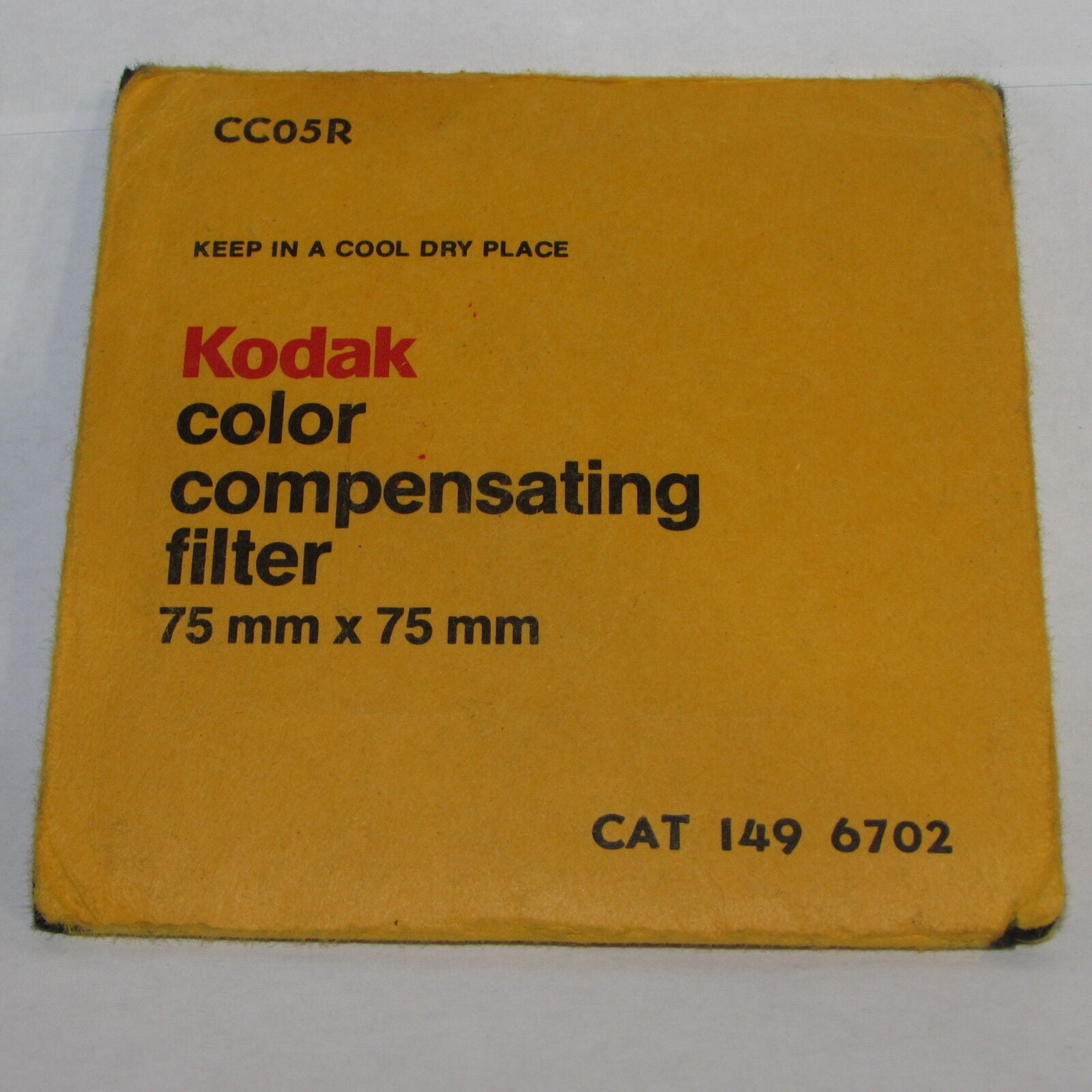 Used Kodak Color 75X75mm 3X3" Gelatin Filter CC05R  RED O41233