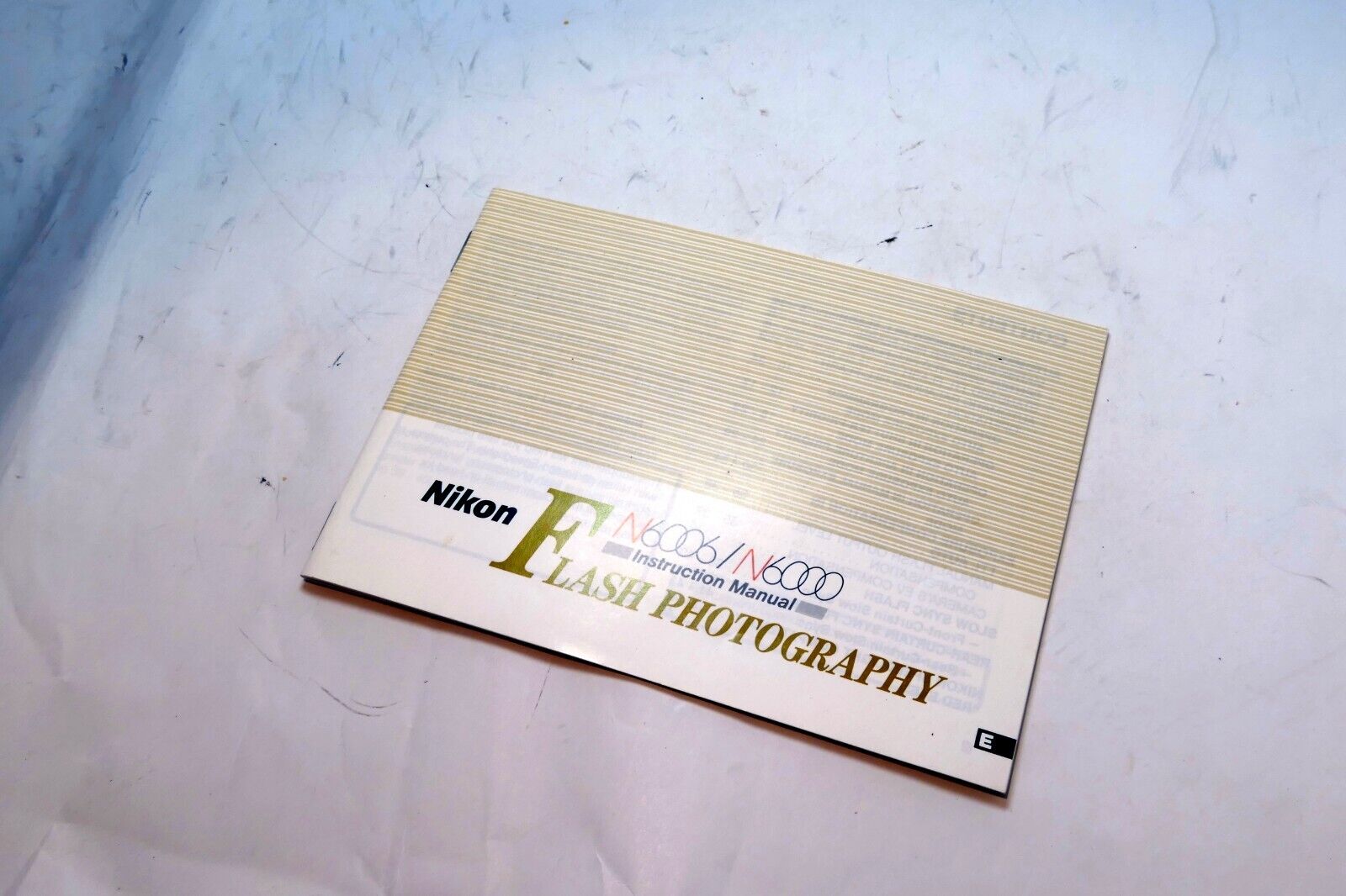 Nikon F N6006 Speedlight Flash Photography Instruction manual