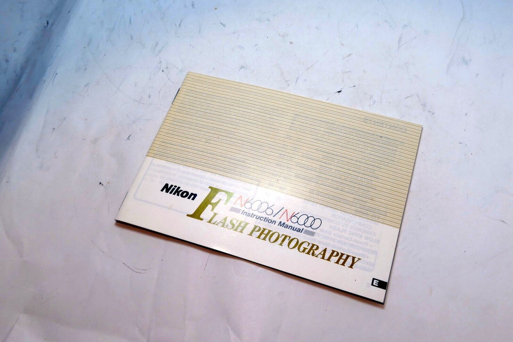 Nikon F N6006 Speedlight Flash Photography Instruction manual