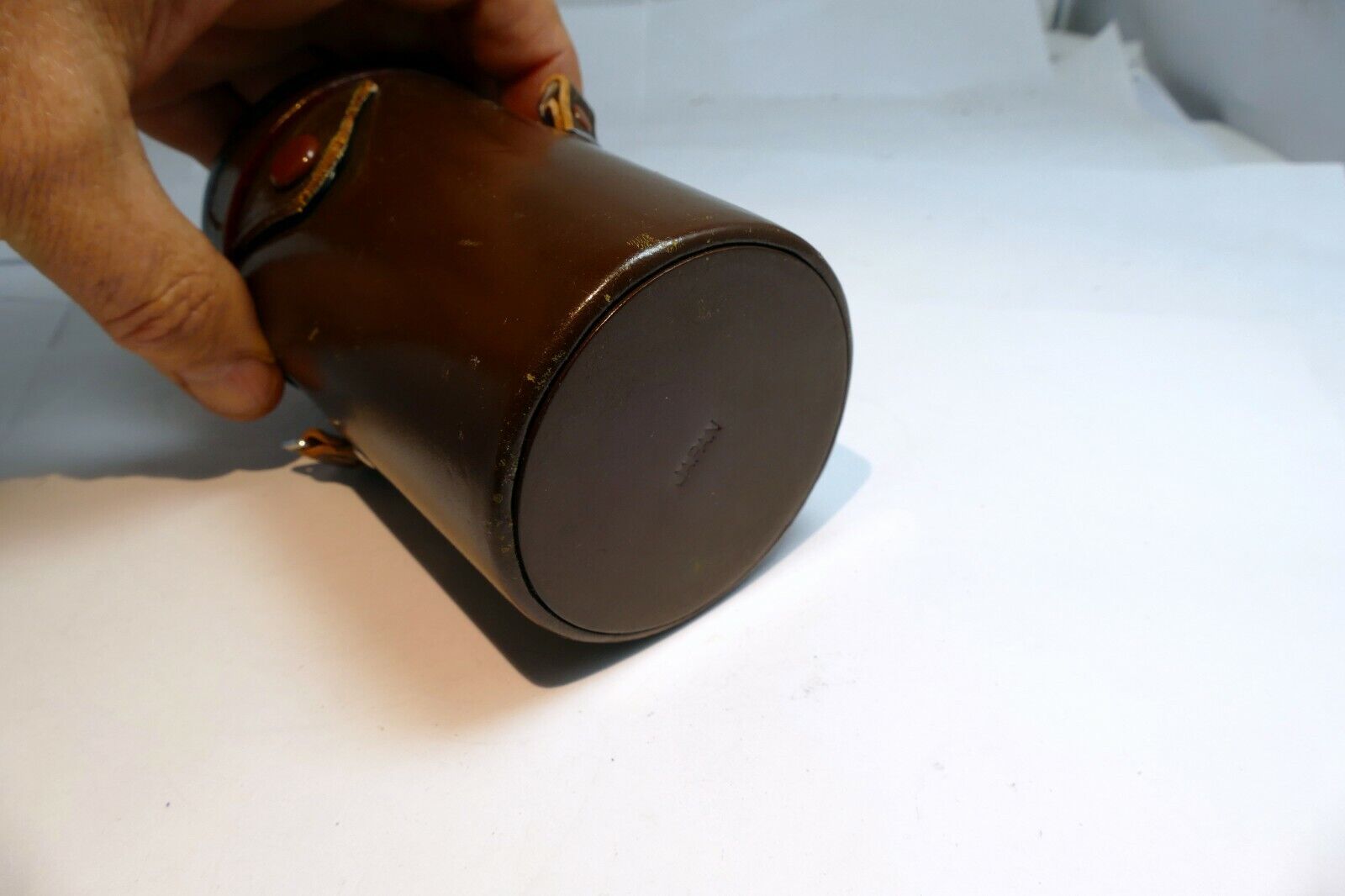 Hard Case Canon for 85mm f1.9 L39  Lens rangefinder Leather vintage Serenar