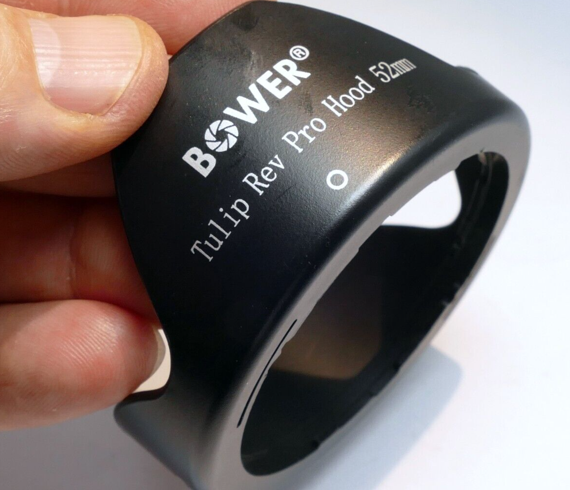 Bower 52mm  Lens Hood Shade plastic  Tulip Pro twist on type