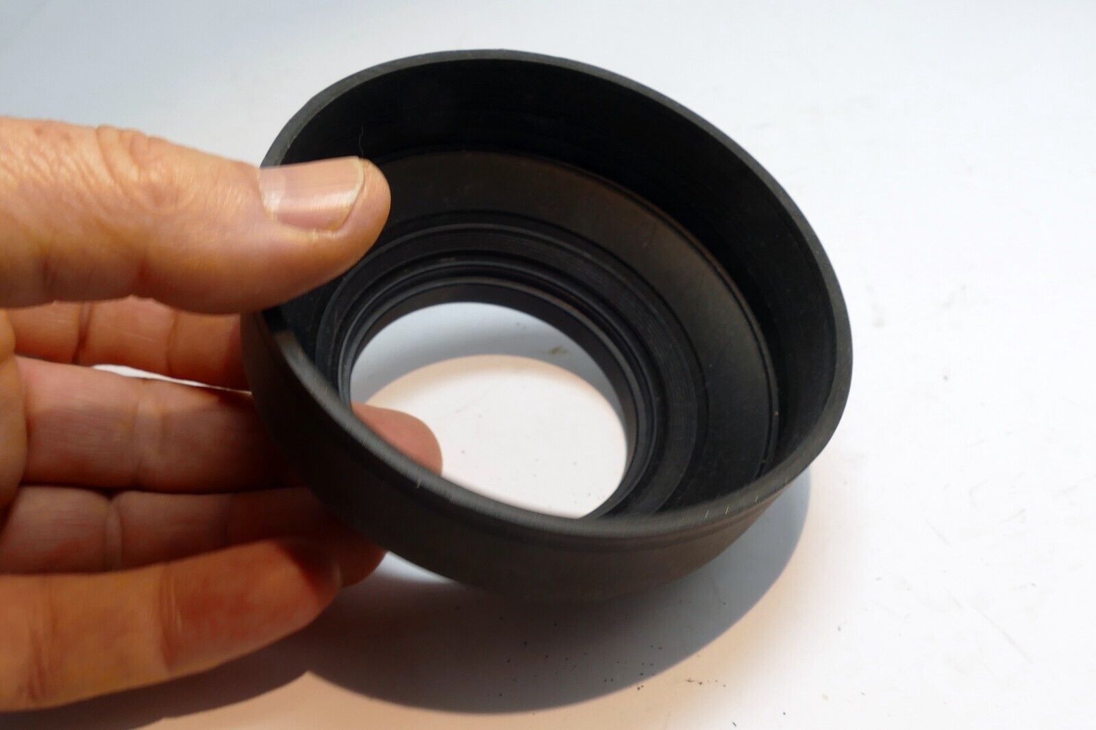 58mm double Threaded Rubber  Lens Hood Shade wide angle and telephoto 3-way