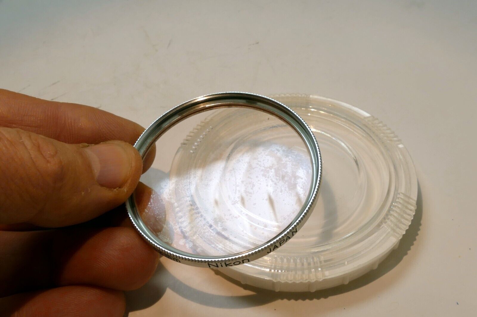 Nikon L1A 52mm Skylight Sky filter with damaged coating Nippon Kogaku Tokyo