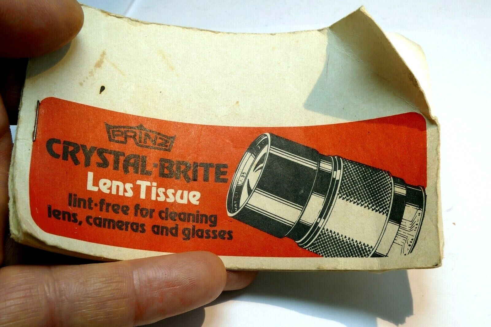 Prinz Camera Lens Cleaning Tissue Paper vintage 1980's Crystal-Bright Lint Free