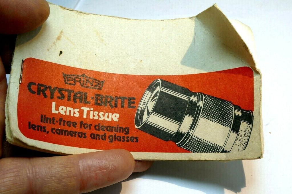 Prinz Camera Lens Cleaning Tissue Paper vintage 1980's Crystal-Bright Lint Free