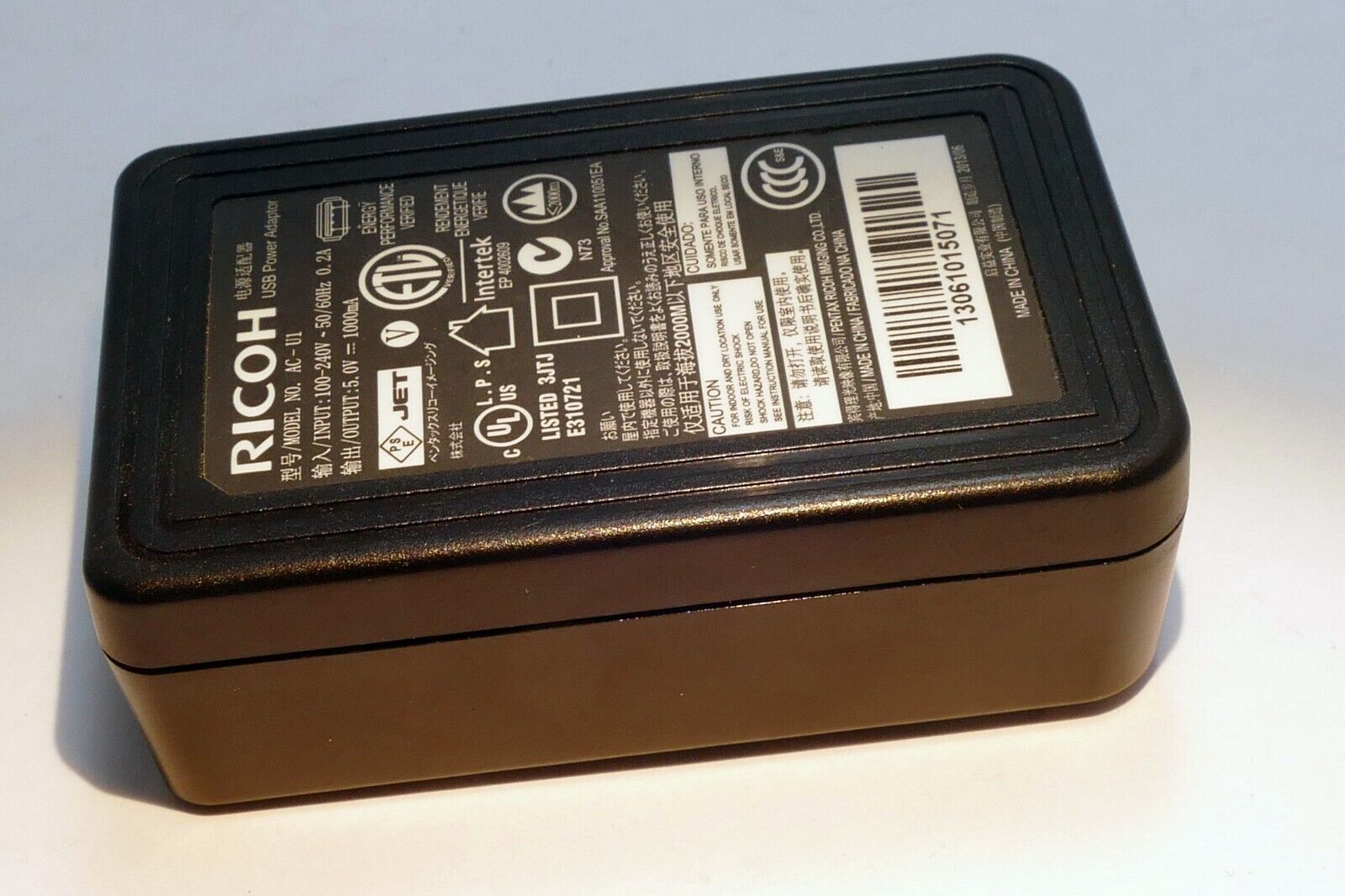 Ricoh Ladegerät AC-U1 Strom Adapter (Fehlende Wand Stecker) - Original