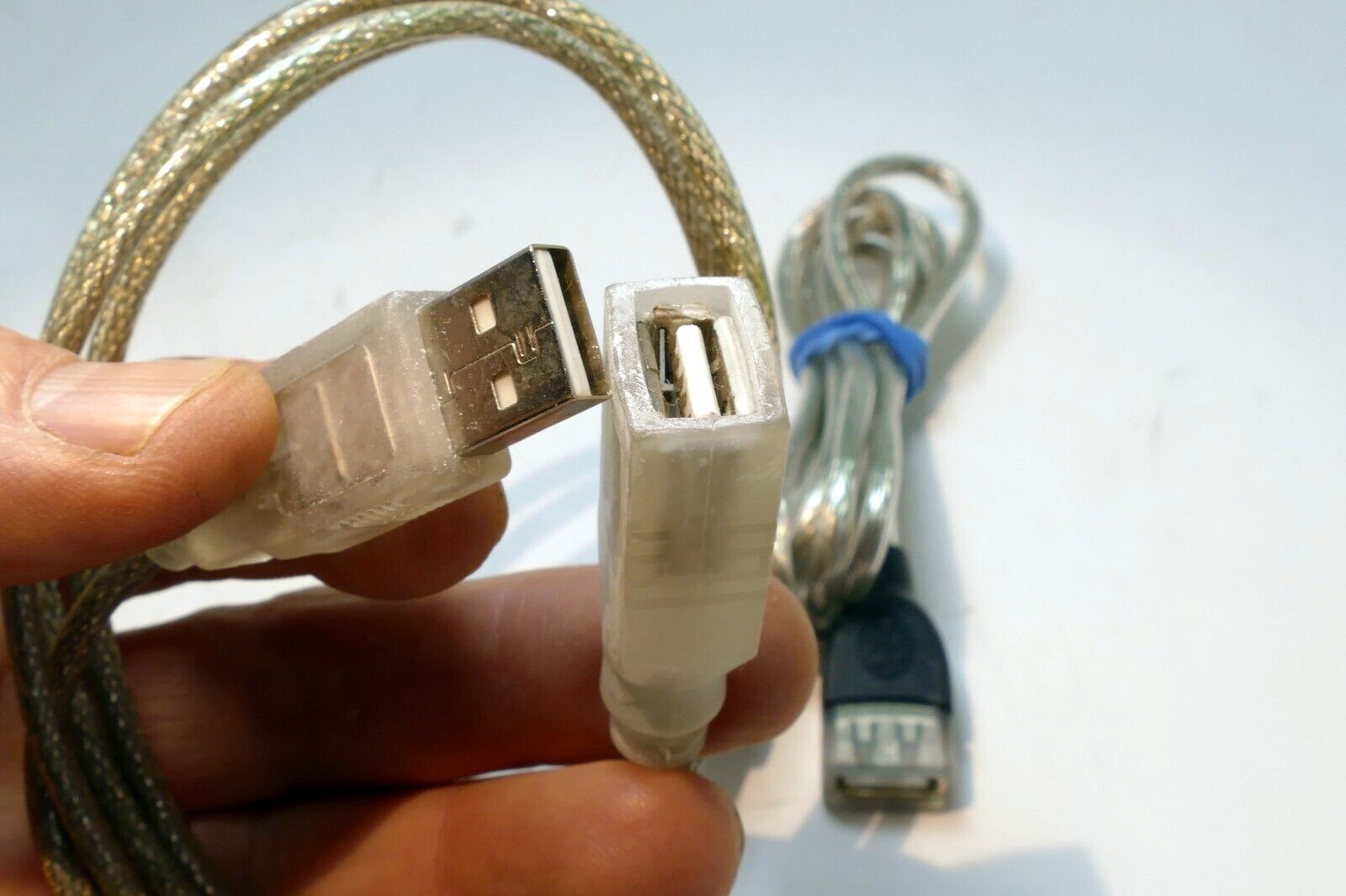 3 feet Type A USB Female Connector to Type A Male Cable Extension 2 pack lot