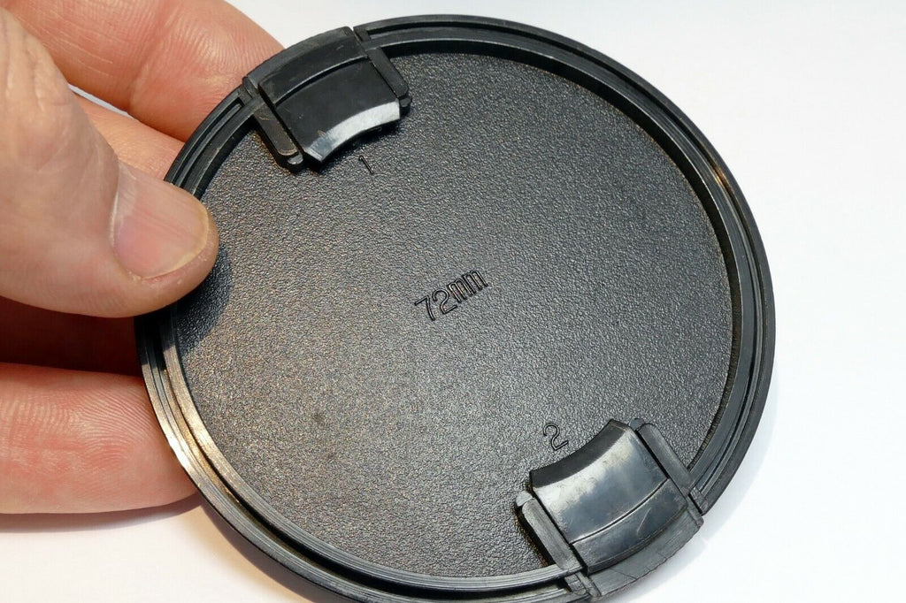 72mm snap on type Lens Front Cap black plastic