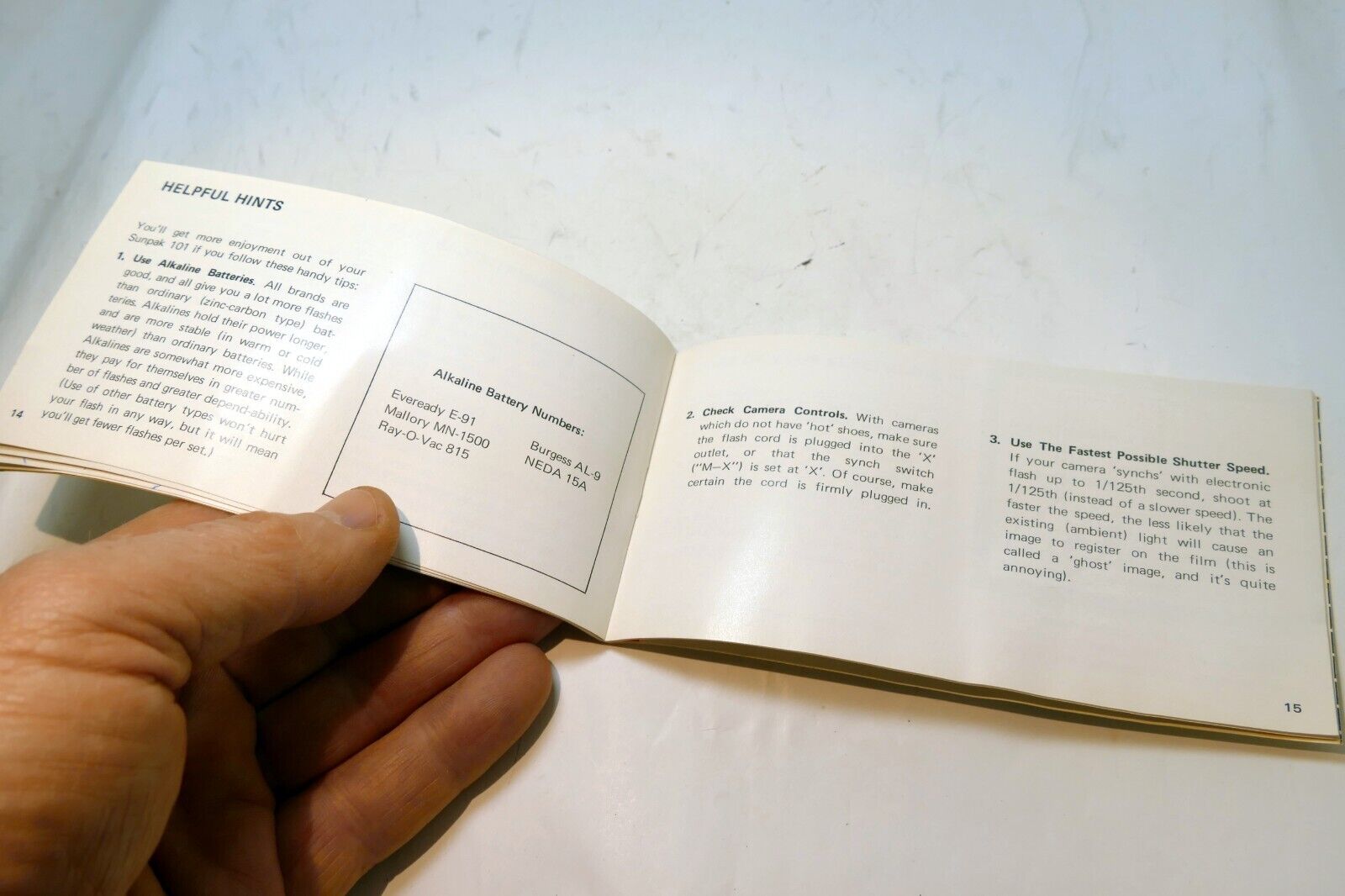 Sunpak Auto 101 650 Flash  Instructions  guide manual English EN