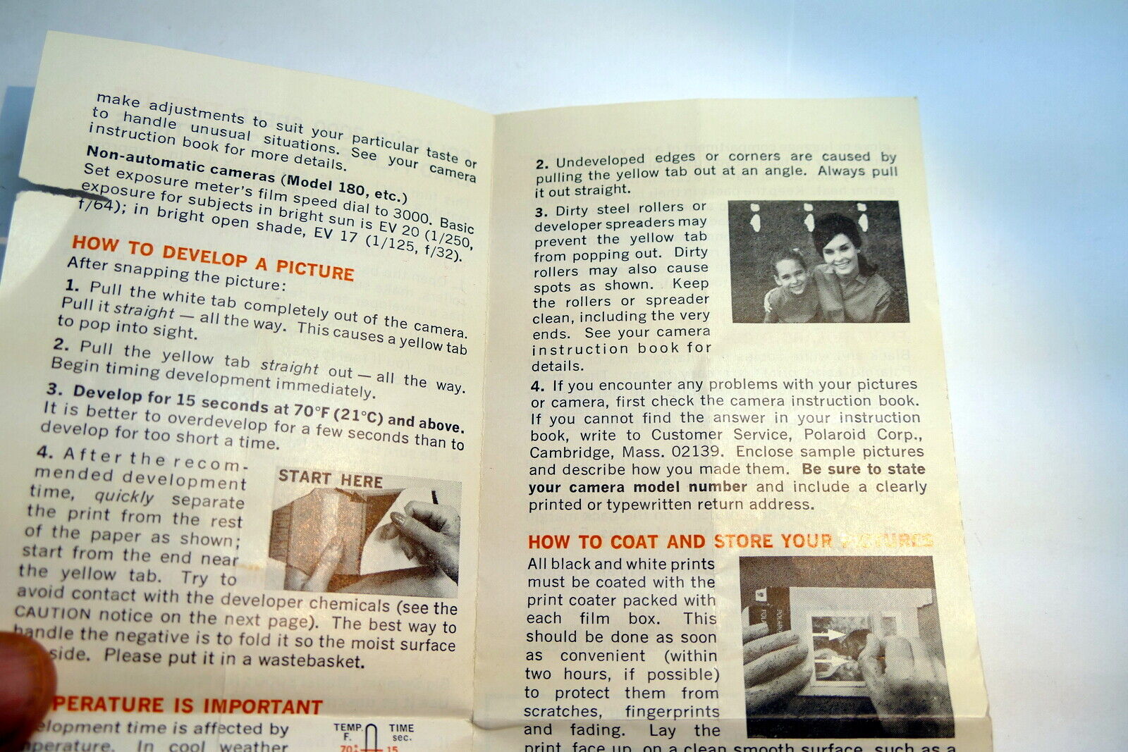 Brochure for Polaroid Type 108 Land film 3 1/4 X 4 1/2 " 