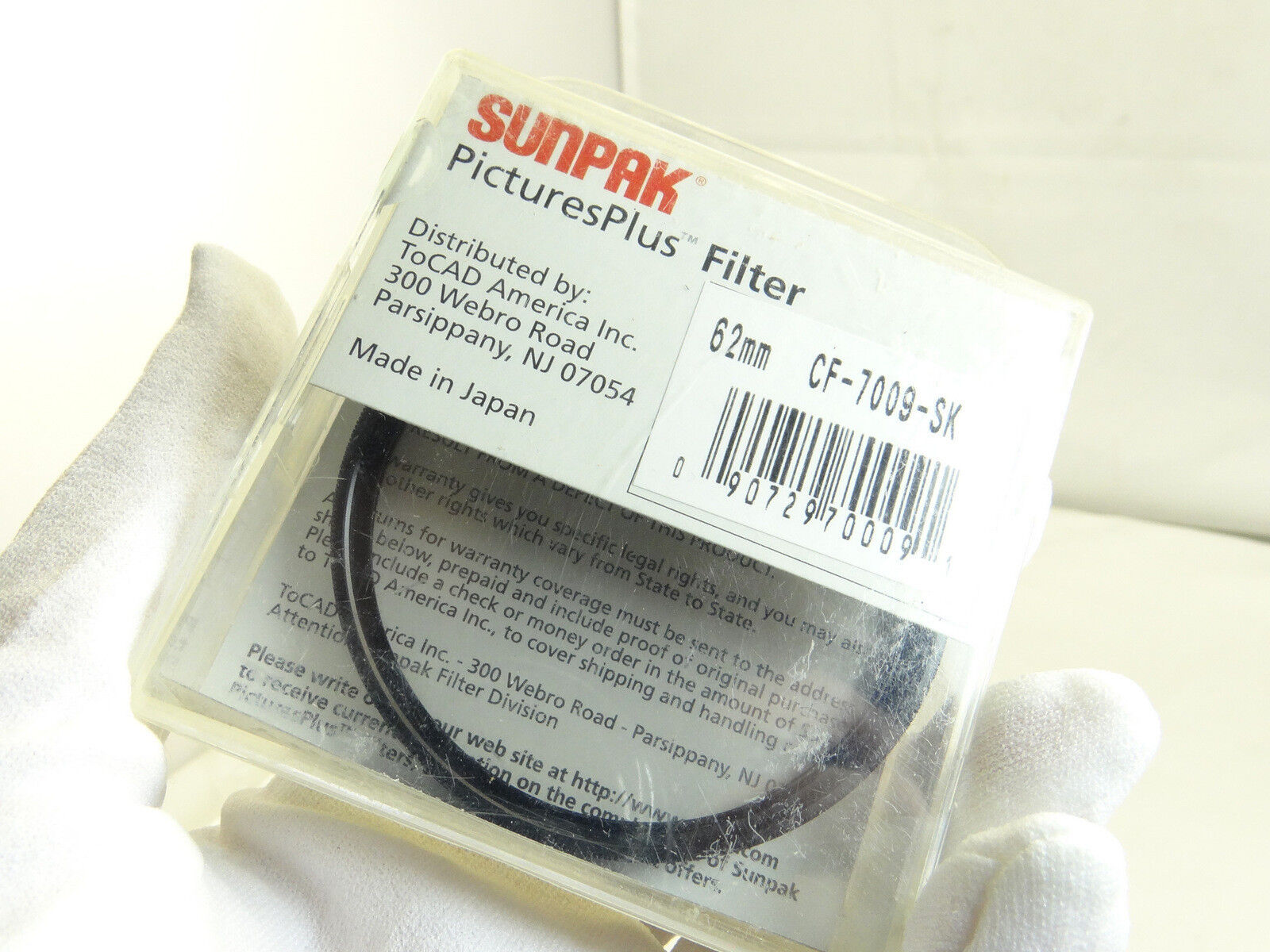 Sunpak 62mm (SKY) Skylight 1A Lens Filter Boxed Mint