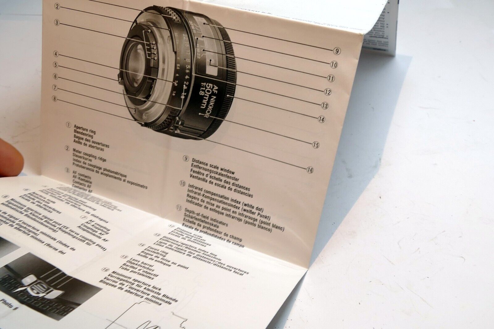 Nikon AF 50mm f1.8  Ai-s Nikkor lens  Guide manual