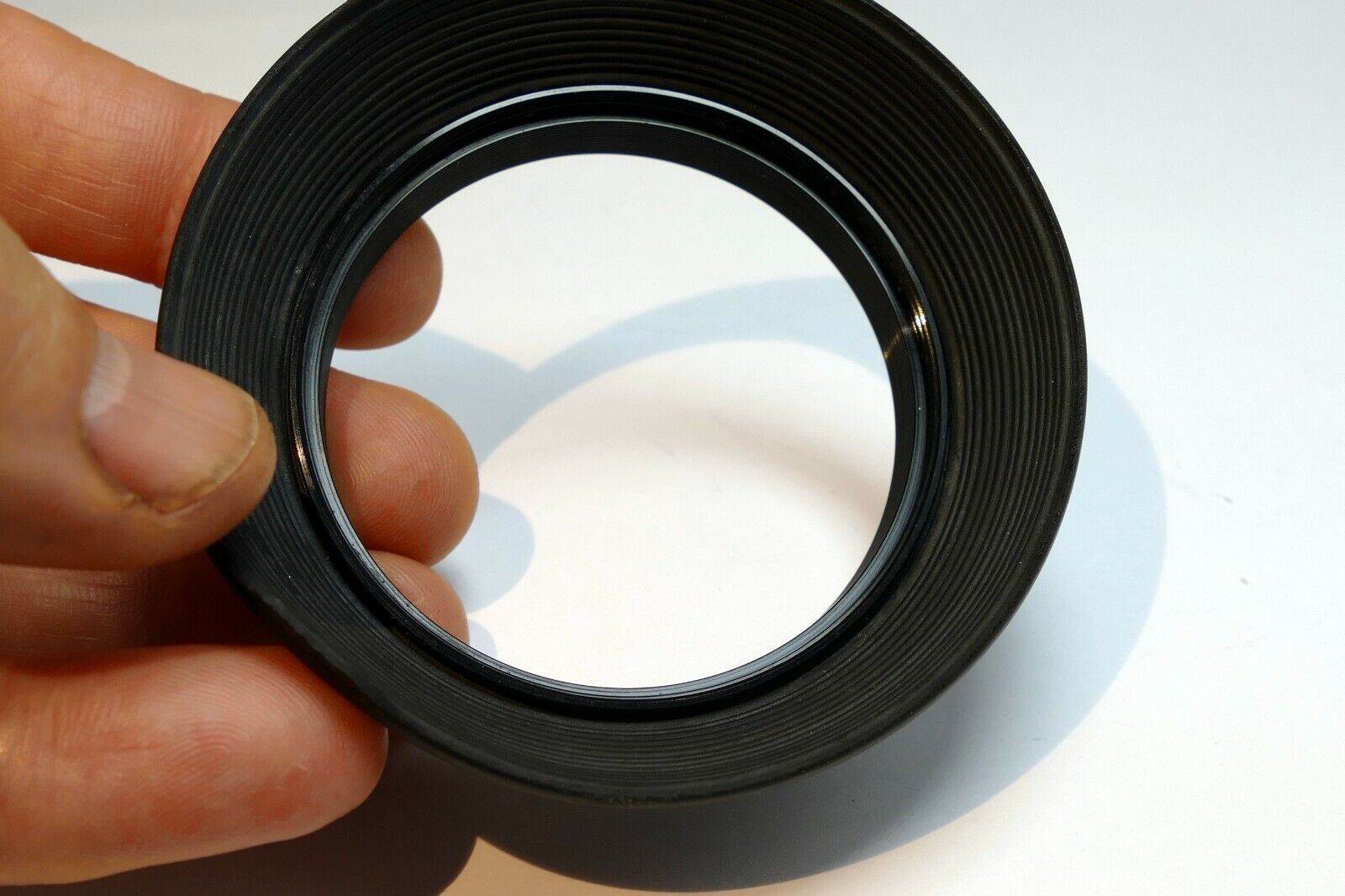 58mm rubber Lens Hood Shade collapsible double threaded short
