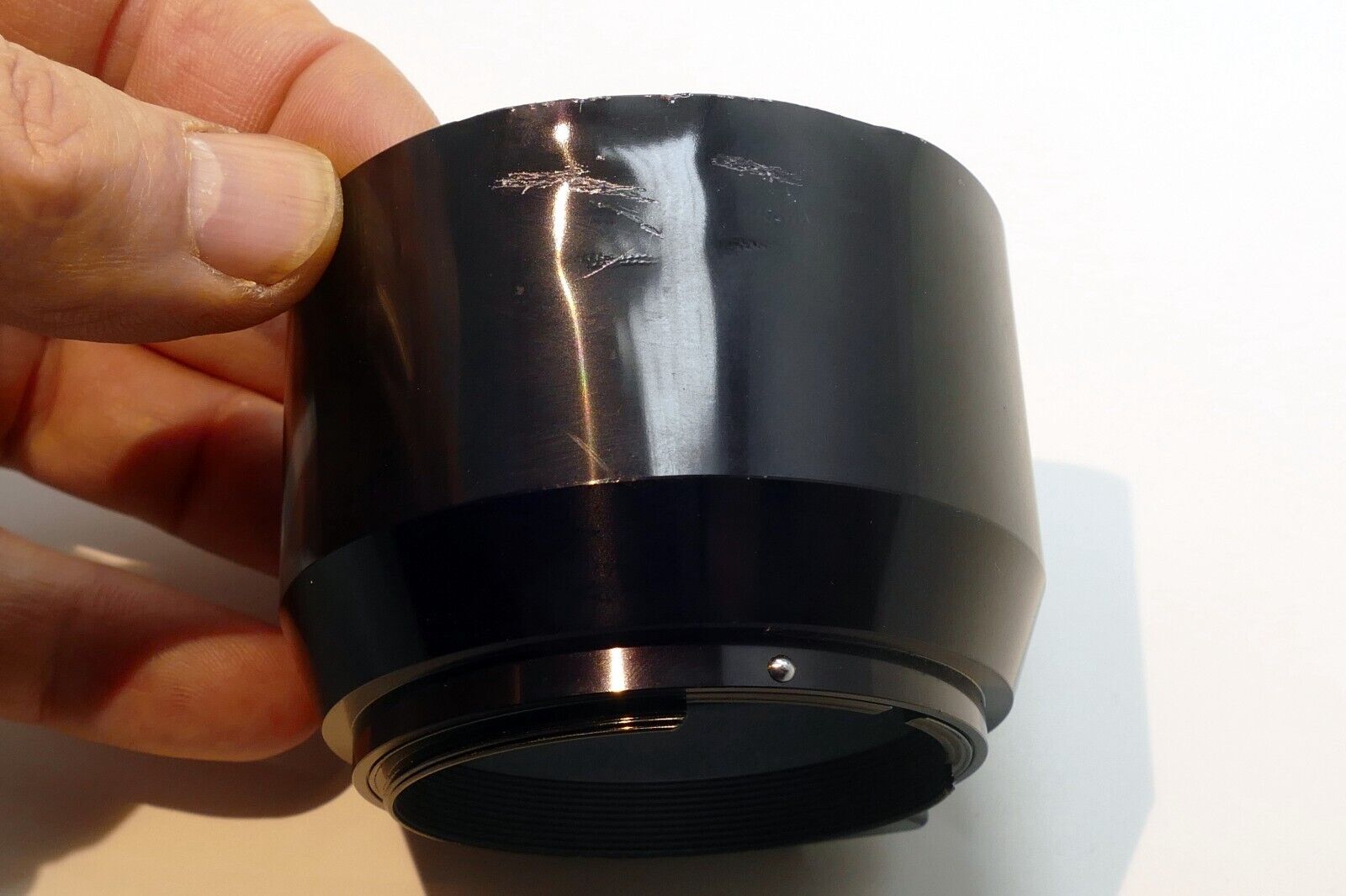 Nikon HS-4 Hood Shade Metal clip on for 105mm f2.8 85mm f2.0 Ai Ai-s Nikkor