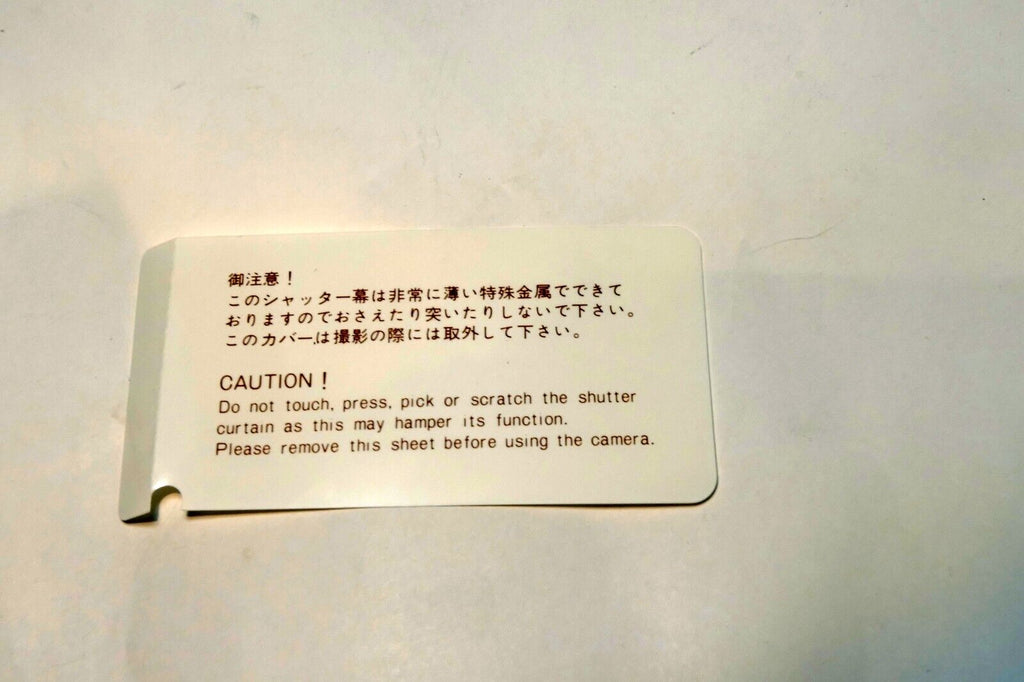 Nikon Caution add for FM2 shutter cover   1980's