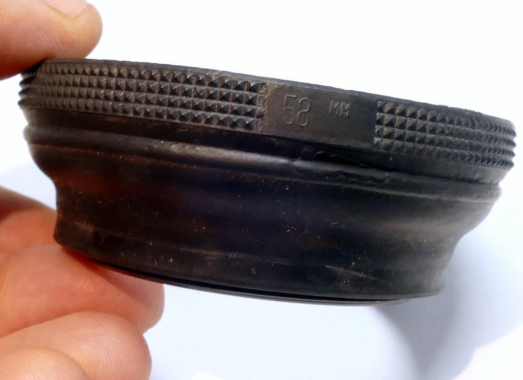 58mm Rubber Lens Hood Shade single threaded collapsible