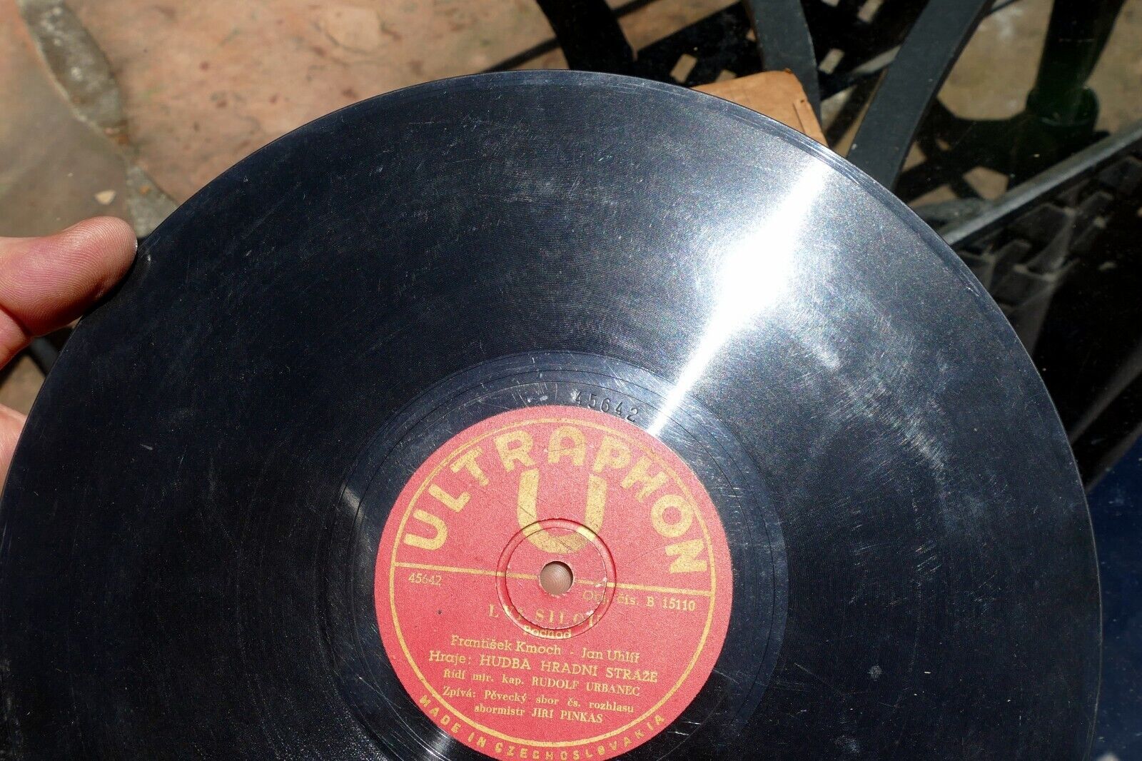 10" 78rpm Hudba Hradní Stráže 15110 Ultraphon Pestry Sokole 1948