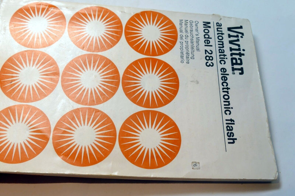 Vivitar Flash 283 Owner's manual  Instruction Guide E English Gr Sp Fr