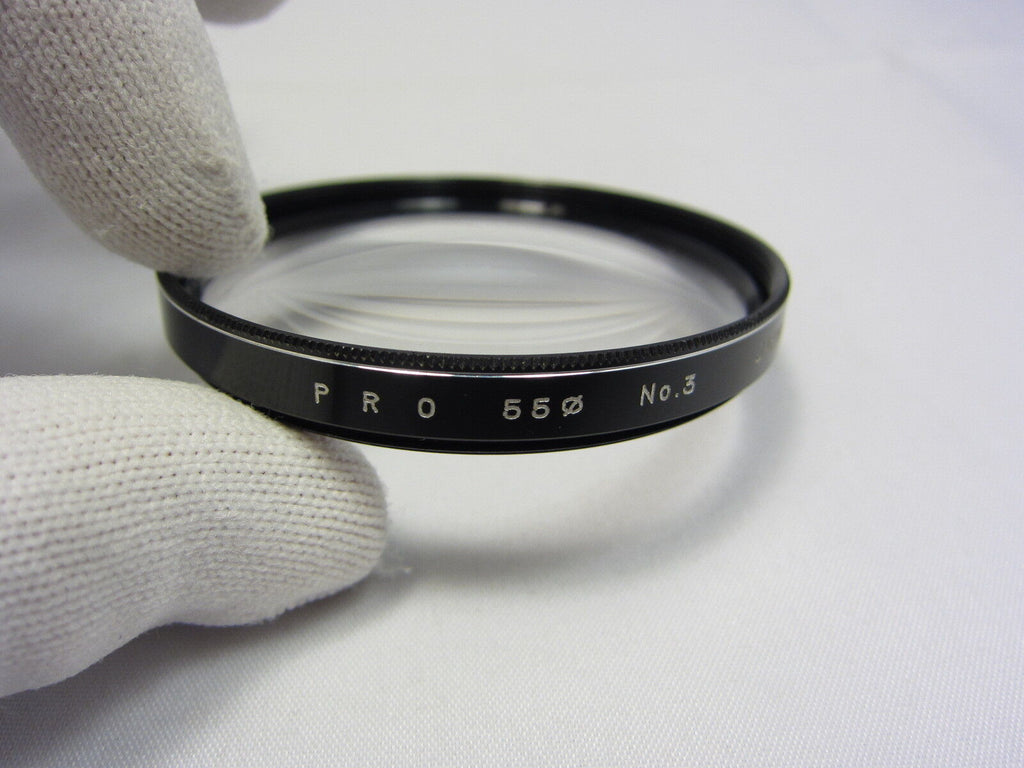 Used PRO 55mm NO.3 +3 Close-up Macro  Lens Filter Made in Japan N103056