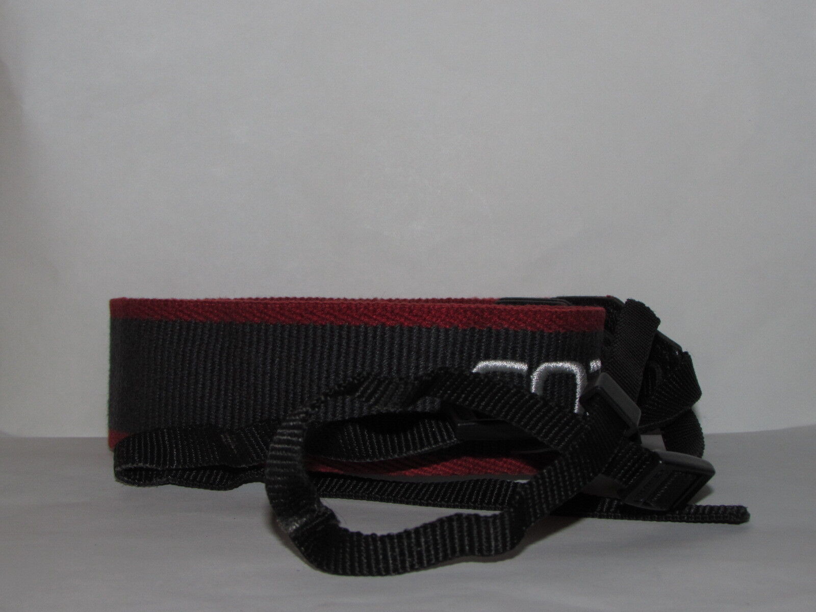 Canon Camera Red-Grey-White Neck Strap