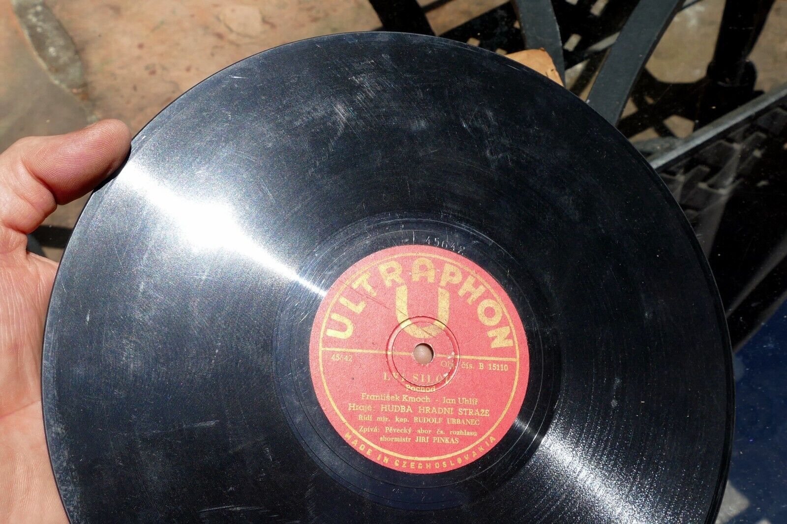 10" 78rpm Hudba Hradní Stráže 15110 Ultraphon Pestry Sokole 1948