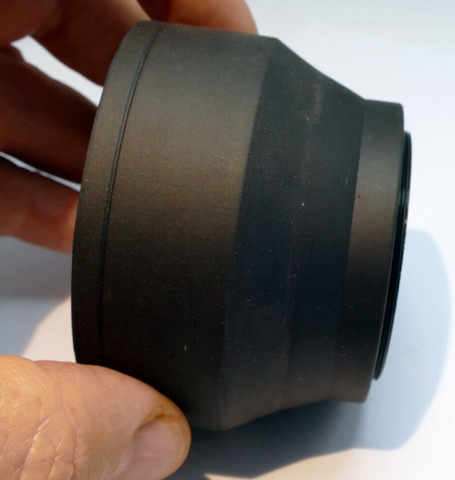 49mm Rubber Lens Hood Shade vintage wide angle telephoto 3-way double threaded