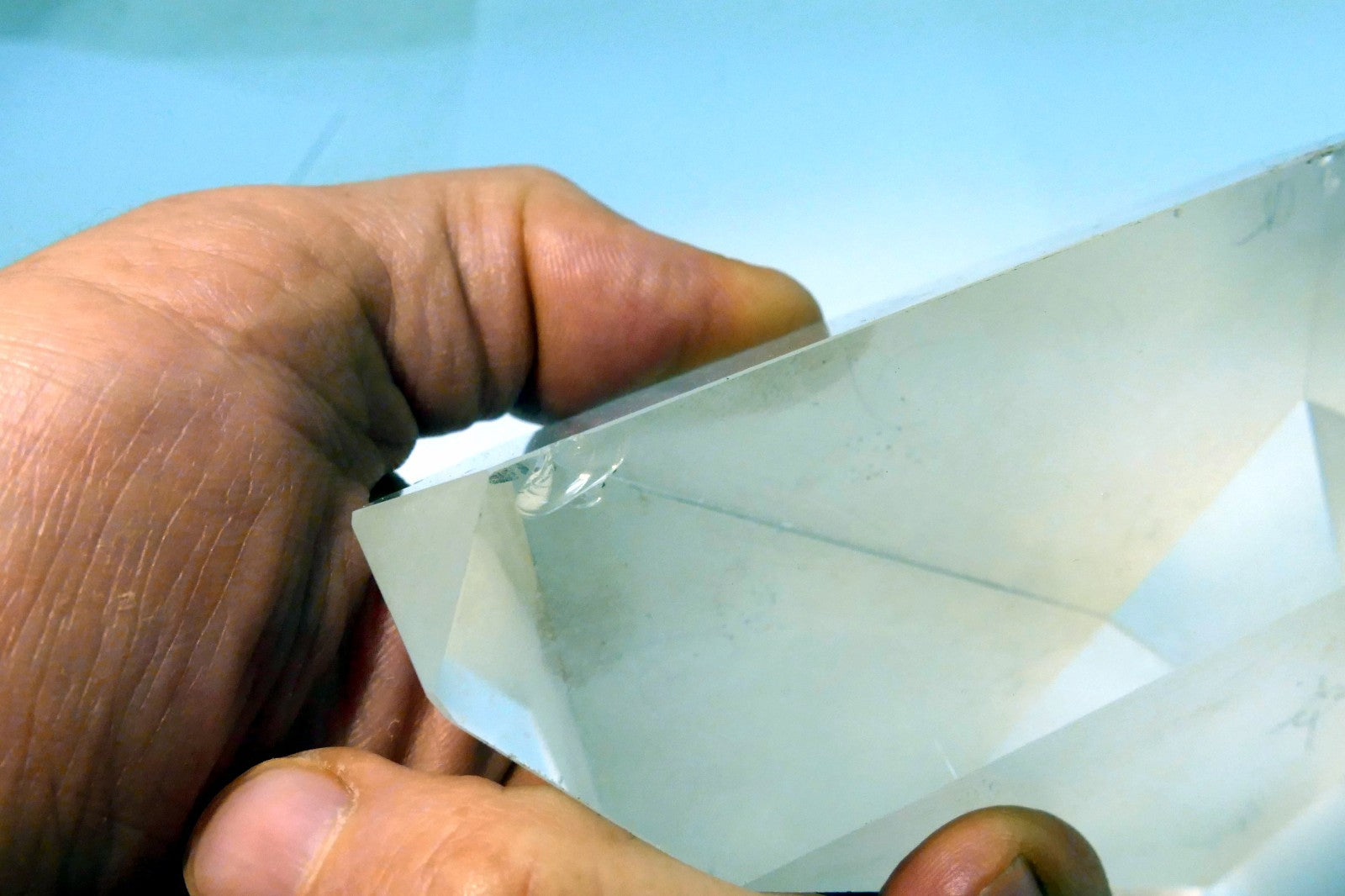 OPTICAL GLASS PRISM OPTICS  laser 4X5" large