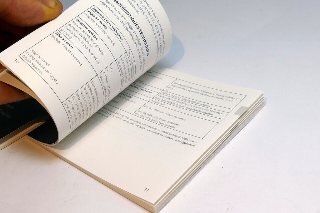 Leica Vario-Elmar-TL 18-56mm f3.5-5.6 11080 Lens Instructions manual Guide