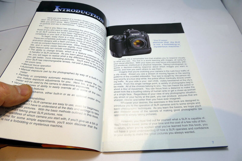 Nikon SLR Brochure English EN 1998 step by step Guide for Taking Great Pictures