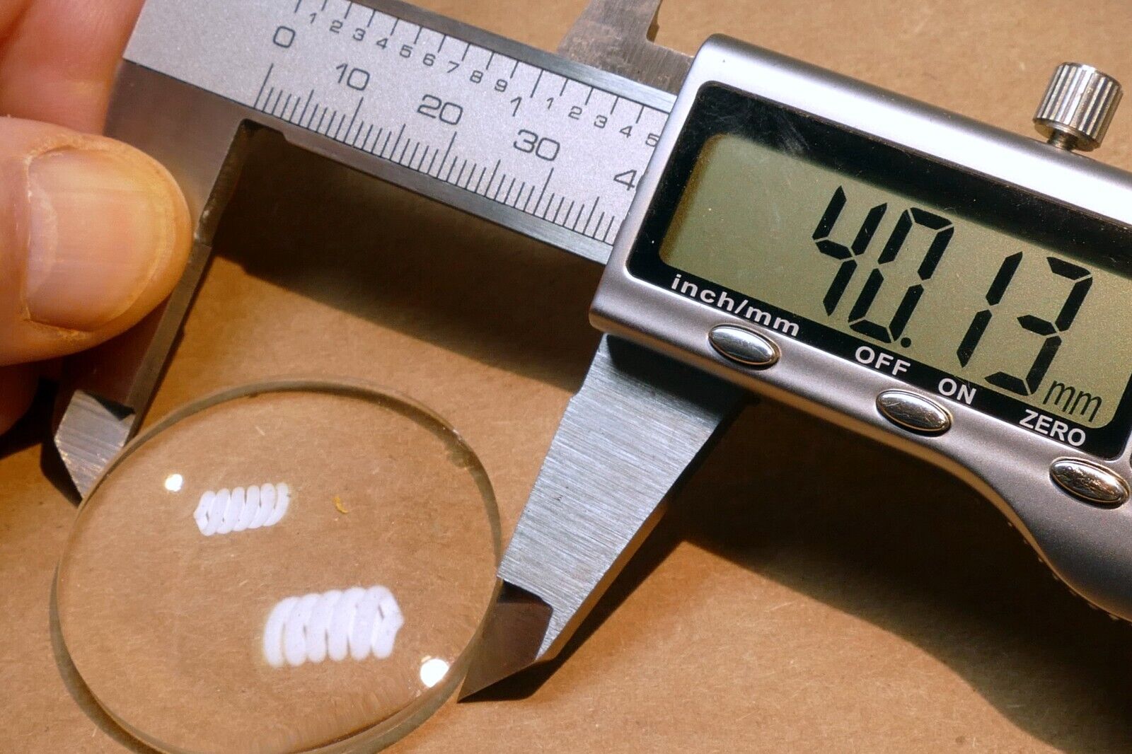 1.6" Diameter 0.3" thick Optical Glass Convex for microscope