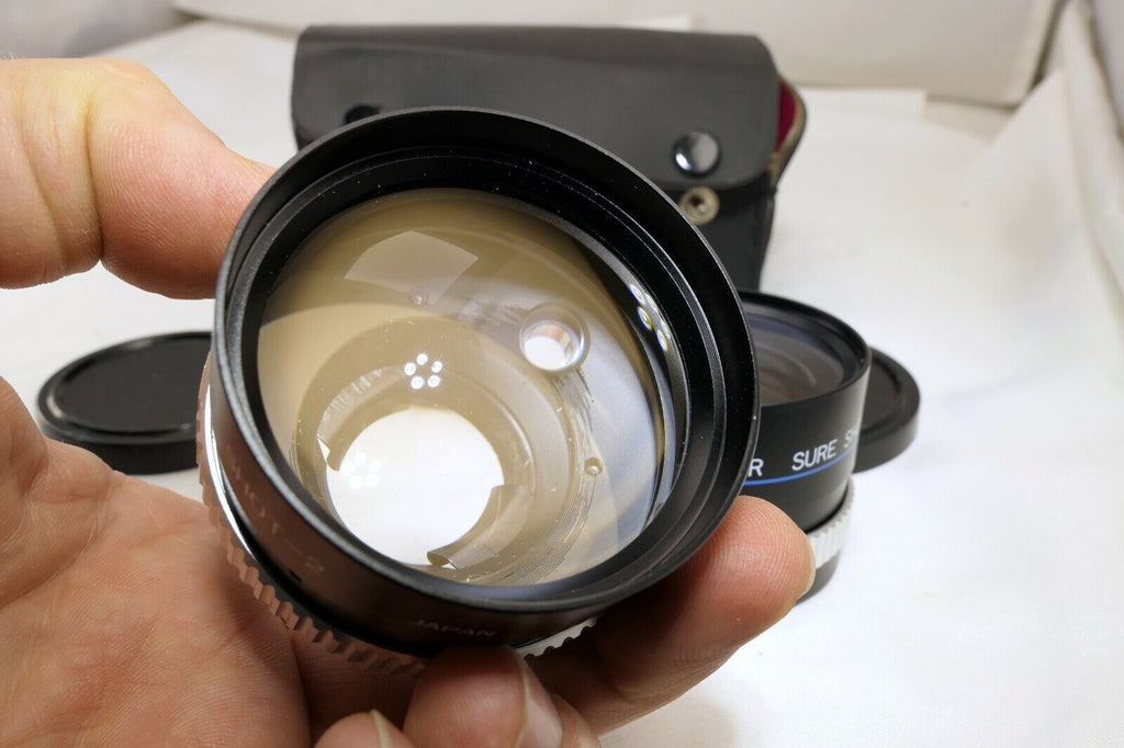 PM Telephoto & Wide angle Lens for Sure Shot 2 camera Canon  AUX point and shoot