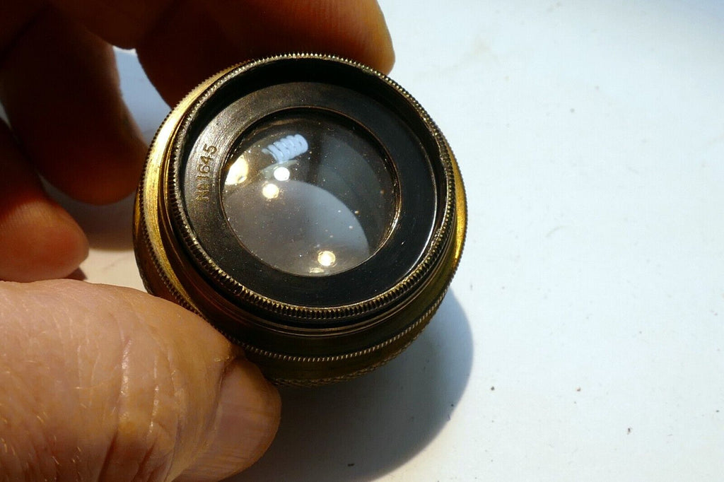 Doppel Anastigmat Oretar 13.5cm f6.8 Lens GruneBach Bonn brass 135mm