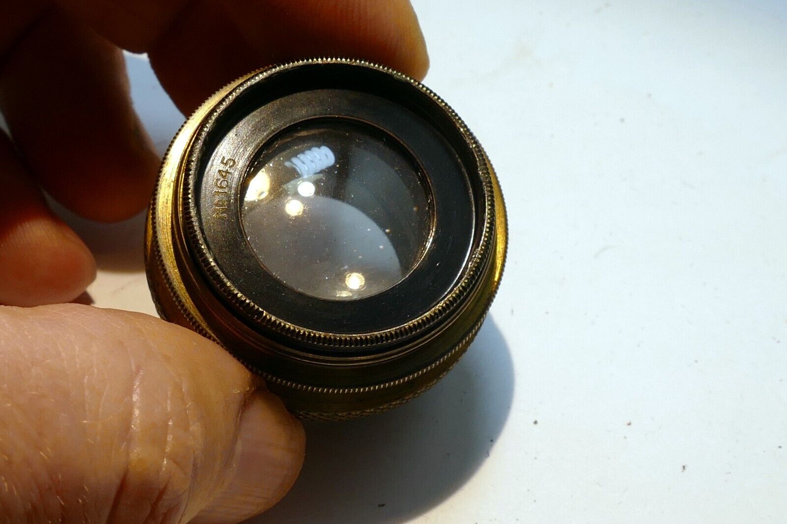 Doppel Anastigmat Oretar 13.5cm f6.8 Lens GruneBach Bonn brass 135mm