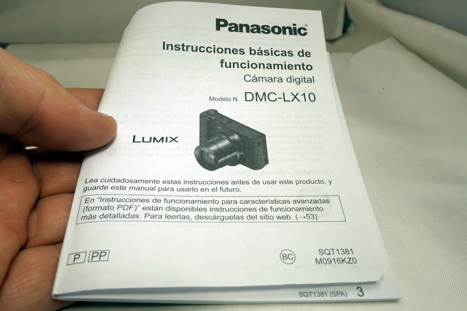 Panasonic Instrucciones Basicas funcionamiento Digital Camera DMC-LX10 Espanol