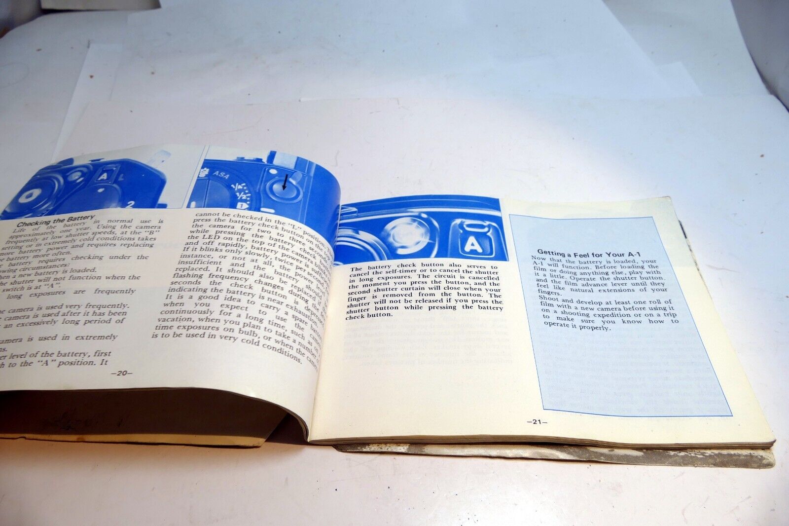 Canon A-1 Camera Manual Original Instruction Guide Book A1  English EN