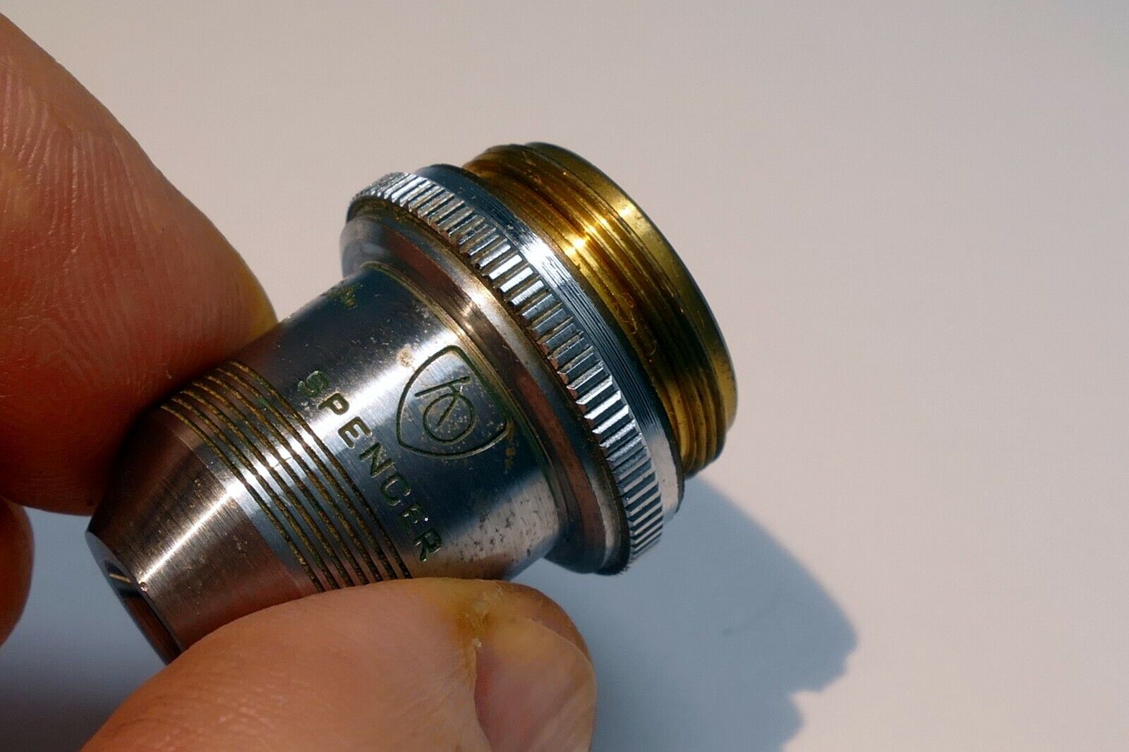 AO Spencer 10X NA 0.25 Microscope Objective Lens 10X American Optical USA